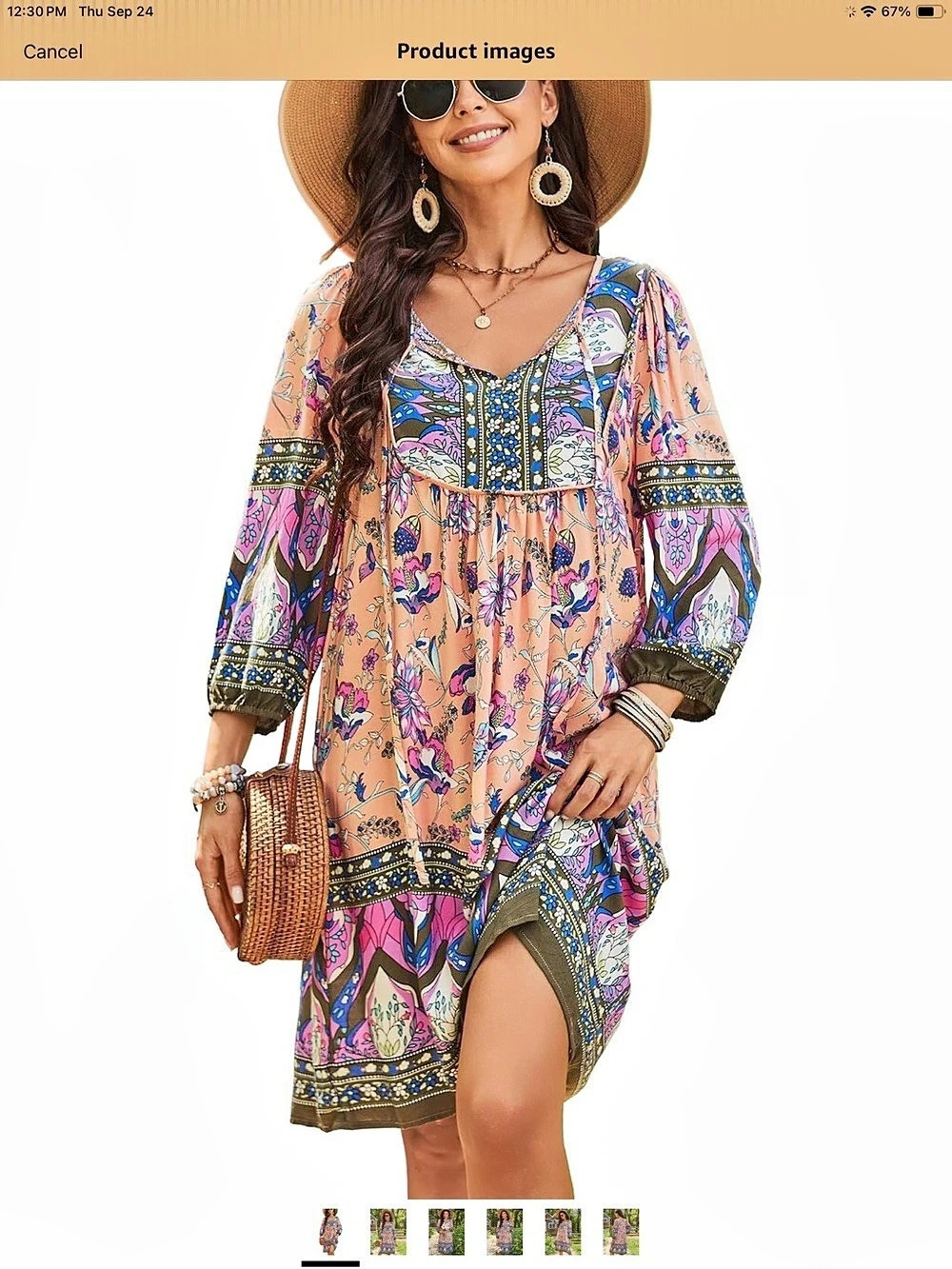 Floral Mini Dress in Pink